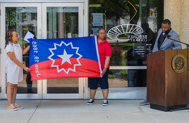 Juneteenth flag raising