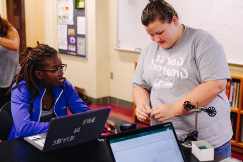 students in class